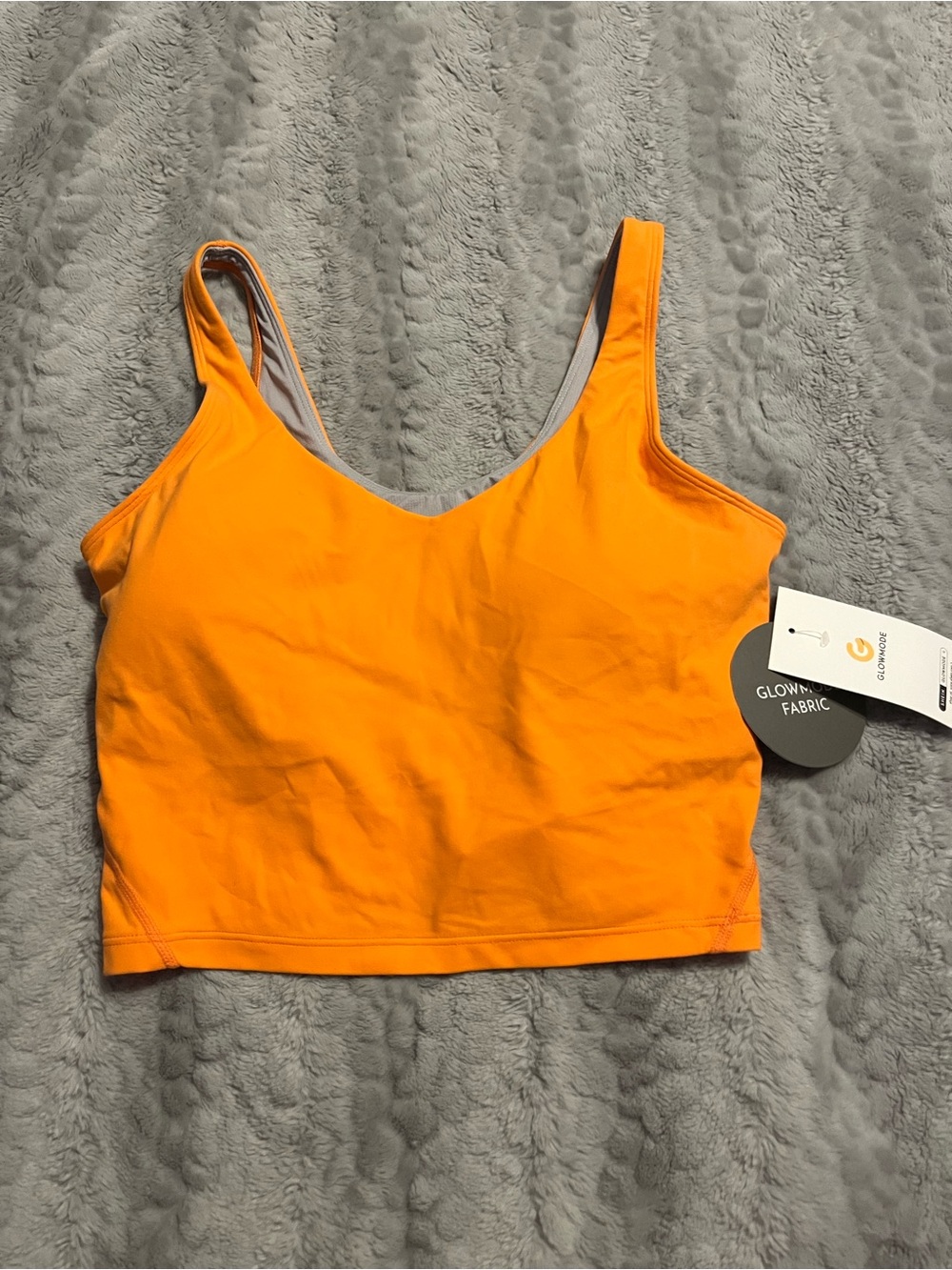 Bright Orange Athletic Crop Tank Top